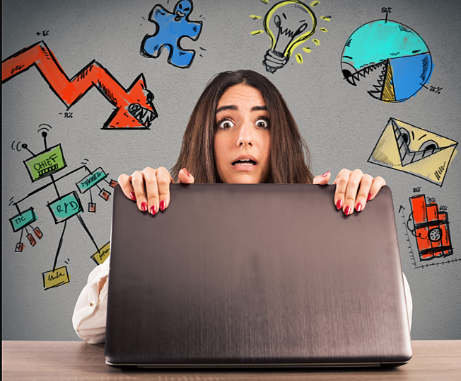 Woman Afraid of new systems